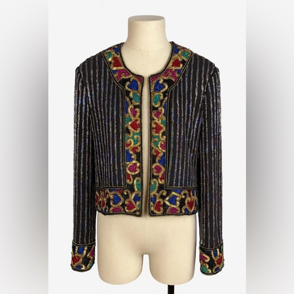 Silk colorful sequin jacket